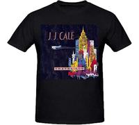 J J Cale Travel Log Men T Shirt Printed tee Top Camiseta Short Sleeve Black XXL