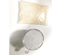 J&J - Lote de 10000 perlas de agua de gel para decoración de bodas, Navidad, jardín, cocina - Cantidad 50 gr aproximadamente - Color blanco