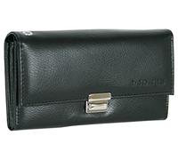 J.Jones - Monedero de Camarero de Piel auténtica, Billetera de Taxi, Gran Compartimento para Monedas y Billetes, Negro