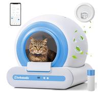 J JORBASADO - Caja de arena autolimpiante automática para gatos, autolimpieza 65 L + 9 L con control de aplicación, dispositivo de eliminación de olores, caja de arena inteligente para gatos, limpieza