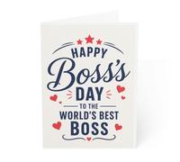 J&J'S TOYSCAPE Tarjeta de felicitación para el día del jefe, tarjeta del día del jefe para mujer, tarjeta de agradecimiento para jefe, supervisor, líder, 5 x 7 pulgadas, tarjeta de agradecimiento para