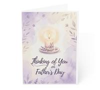 J&J'S TOYSCAPE Thinking of You on - Tarjeta del día del padre, tarjeta de condolencias por la pérdida de papá o hijo, tarjeta del día del padre después de un aborto espontáneo, 5 x 7 pulgadas