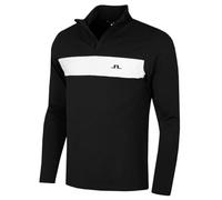 J.Lindeberg Suéter de golf 2025 Bran de capa media con cremallera en el pecho, Negro, M
