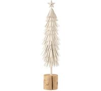 J-line Árbol de navidad con pie hierro blanco alt. 48 cm
