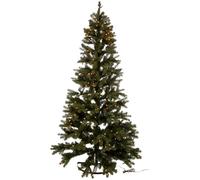 J-line Árbol de navidad + led medio mural plástico verde alt. 225 cm