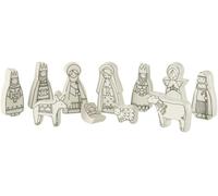 J-line Escena de la natividad en cerámica blanca 5*2*9 cm