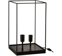 J-line Lámpara 2 lámparas rectangular marco metal negro alt. 50