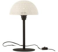 J-line Lampara de mesa seta bolas hierro brillante blanco/negro alt. 36