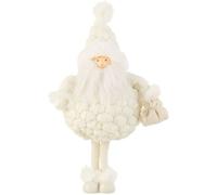 J-line Papá Noel de resina blanco de 23x15x38 cm
