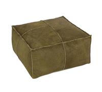 J-Line Puf Piel De Bestia - Cuero - Oliva