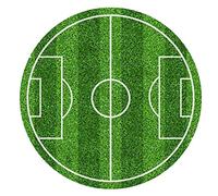 J&M DECO Decoration Gateau Anniversaire - Decoration Gateau Fondant - Décoration Coméstible Football - Cake Topper Rond 20 cm - Décoration avec Papier Comestible - Deco Anniversaire Gateau