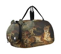 J. M. W. Turner Venice Dogana San Giorgio Maggiore - Bolsa de lona para niños pequeños, bolsas de fin de semana para niñas, bolsas de lona para viajes, deportes, Cuadro de cachorro de tigre Madre