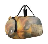 J. M. W. Turner Venice Dogana San Giorgio Maggiore - Bolsa de lona para niños pequeños, bolsas de fin de semana para niñas, bolsas de lona para viajes, deportes, J. M. W. Turner Burning Sea Paints