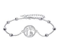 J.MUEN Pulseras Árbol de La Vida Mujer Plata de Ley 925 - Pulsera Animal - Pulsera Niña y Perro para Mujeres/Hermanas/Niña/Amante de Los Animales Originales Joyas Regalos