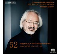 J.S.バッハ : カンタータ全集 Vol.52 「ライプツィヒ時代 1730~40年のカンタータ 1」 (J.S.Bach : Cantatas 52 ~ 29 112 140 Wachet auf, ruft uns die Stimme / Masaaki Suzuki , BCJ) [SACD Hybrid] [輸入盤・日本語解説&対訳付]