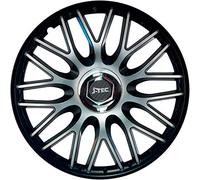 J-Tec J14594 Tapacubos Orden, Color Negro, 14" pulgadas, Set de 4