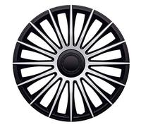 J-Tec Juego de 4 Tapacubos Austin 15 Pulgadas Plateado/Negro