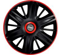 J-Tec Juego de 4 Tapacubos Maximus 15 Pulgadas Negro/Rojo