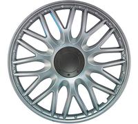 J-Tec Juego de 4 Tapacubos Orden 16 Pulgadas Plateado