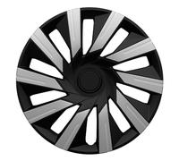 J-Tec Juego de 4 Tapacubos Tecna 14 Pulgadas Plateado/Negro