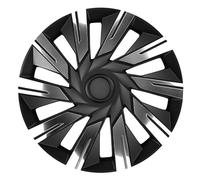 J-Tec Juego de 4 Tapacubos Tecna 15 Pulgadas Cromo/Negro