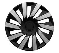 J-Tec Juego de 4 Tapacubos Tecna 16 Pulgadas Plateado/Negro