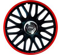J-Tec Orden Rojo/Negro. Tapacubos de14" pulgadas (Set de 4 unidades)