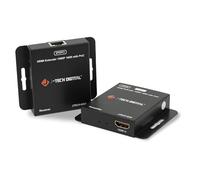 J-Tech Digital JTECH-EX2 - Extensor Ethernet HDMI de 1080P 60Hz sobre Cable Ethernet Cat5e/6/7 de hasta 160 pies, soporta PoC (Cable de alimentación) Audio Digital 3D, Color Profundo, Cero pérdida de