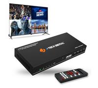 J-Tech Digital [JTECH-MV41A] - Multivisor HDMI 4 x 1 y conmutador sin costuras 4K 60Hz | Salida 4 en 1 con 8 modos de visualización, extracción de audio, cambio de relación de aspecto, OSD, PiP, PBP,