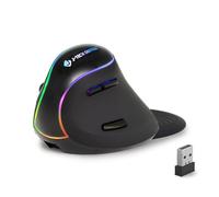 J-Tech - Ratón ergonómico digital con conexión inalámbrica, reposamuñecas extraíble, botón de pulgar, batería recargable, 800, 1200, 1800, 3200 DPI ajustable, compatible con Windows y MAC OS [V638]