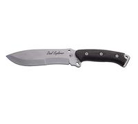 J&V Adventure Knives JV Cuchillo Dual Explorer MICARTA Yute Bison para Caza, Pesca, Supervivencia y Bushcraft Realizado en Albacete + Portabotellas de Regalo