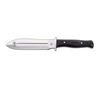 J&V Adventure Knives JV Cuchillo EZAPAC MICARTA Negra para Caza, Pesca, Supervivencia y Bushcraft Realizado en Albacete + Portabotellas de Regalo