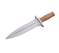J&V Adventure Knives JV Cuchillo Montero Olivo para Caza, Pesca, Supervivencia y Bushcraft Realizado en Albacete + Portabotellas de regalo
