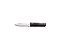 J&V Adventure Knives JV Cuchillo WOODLORE XS TRF Negro para Caza, Pesca, Supervivencia y Bushcraft Realizado en Albacete + Portabotellas de Regalo