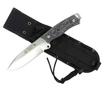 J&V Cuchillo CHACAL MAKRO de Supervivencia Bushcraft Caza Pesca Campo Monte Outdoor - Acero Inoxidble 1.4116 - Mikarta - Fabricado en España