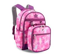 J World Duet - Mochila y fiambrera para niños y niñas, Púrpura Galaxy, Einheitsgröße, Mochila con bolsa de almuerzo