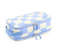 J World New York Doodle - Estuche para lápices de Gran Capacidad, 2 Compartimentos, para Escuela, Adolescente, niña, niño y Mujer, Color Azul