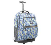 J World New York Sundance - Mochila unisex con ruedas (paquete de 1), Hojas de cielo, 20 X 13 X 9 (H X W X D), Sundance - Mochila con ruedas para niña y niño