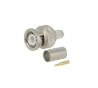 J01000A0049 Enchufe BNC macho recto 50Ω Conexión de pinza PTFE TELEJARDNER