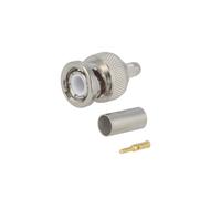 J01000A1256 Enchufe BNC macho recto 50Ω RG223,RG400 Conexión de pinza TELEFERTA