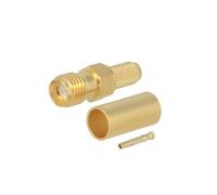 J01151A0491 macho SMA hembra recto 50Ω B9907,KX15,RG58C/U PTFE TELEJARDNER