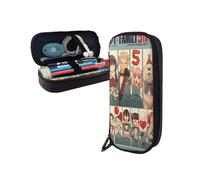 j2072 Spy Family Pencil case, Big capacity Pen Pouch for Boys Girls Kids, Large storage Durable Pen Bag Box for school college Office,Extra Roomy Pen