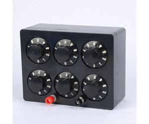 J23022 Caja de resistencias para laboratorios de física Resistencia ajustable 0 a 99999.9 Ohm Apoyando el aprendizaje práctico de teoría eléctrica