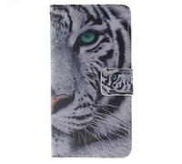 J5 (2016) Funda, Galaxy J5 (2016) Funda, SATURCASE Cuero De La PU Magnético Capirotazo Billetera Apoyo Bumper Protector Funda Carcasa Case para Samsung Galaxy J5 (2016) SM-J510F Cool Tiger