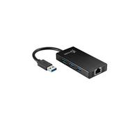 J5 Create KaiJet JUH470 USB 3.0 Gigabit Ethernet & 3-Port HUB, USB - Externo - 3 puertos USB - 1 red (RJ-45) Puertos - 3 puertos USB 3.0 - PC, Mac, Linux