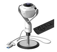 j5create 360 AI-Powered Reunión Webcam con Altavoz, Smart-Tracking, Auto-Framing, Cámara de videoconferencia HD 1080P, Viene con Mando a Distancia (JVU368)