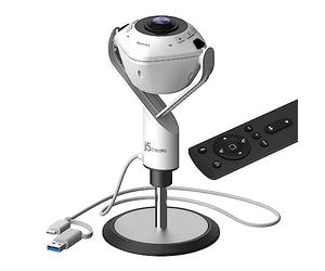 j5create 360 AI-Powered Reunión Webcam con Altavoz, Smart-Tracking, Auto-Framing, Cámara de videoconferencia HD 1080P, Viene con Mando a Distancia (JVU368)