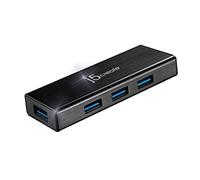 j5create 4-Port Powered USB 3.0 Data Hub with 2 ft Extended Cale [15W Power Adapter Included] for Mac, MacBook, Windows, Laptop | (JUH340)