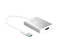 j5create Adaptador de Pantalla USB 3.0 a HDMI 4K Conector USB 3.0 Macho Tipo A | Conector HDMI Hembra | 4K UHD | Resolución de hasta 3840 x 2160 @ 30 Hz | Carcasa de Aluminio (JUA354)