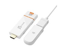 j5create Adaptador inalámbrico ScreenCast 4K MAX para transmisión de vídeo y Audio 4K UHD Desde móviles, tabletas y Ordenadores portátiles, Compatible con AirPlay, Miracast y Chromecast (JVAW76MAX)